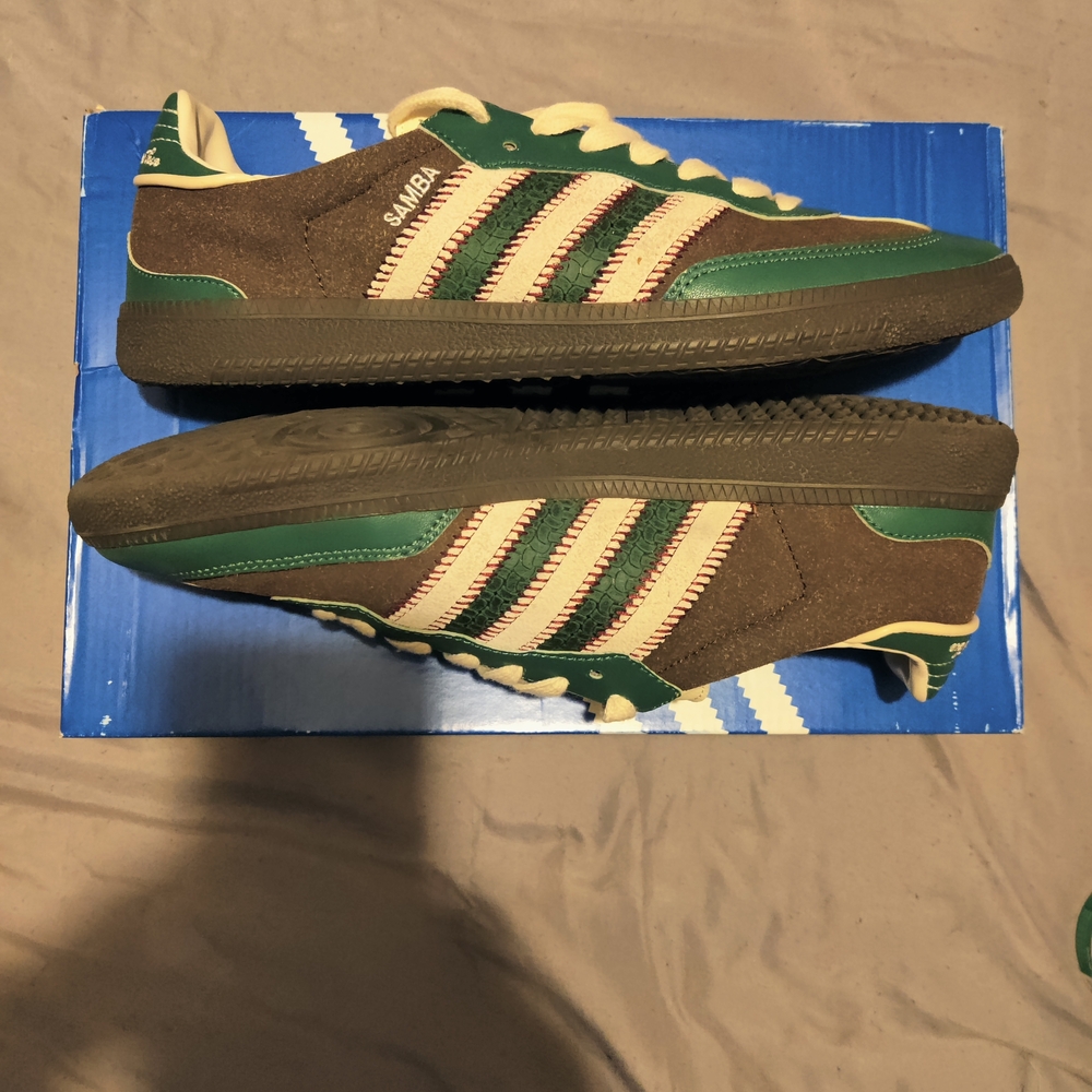 Adidas Samba Green and Brown Men's Shoes
